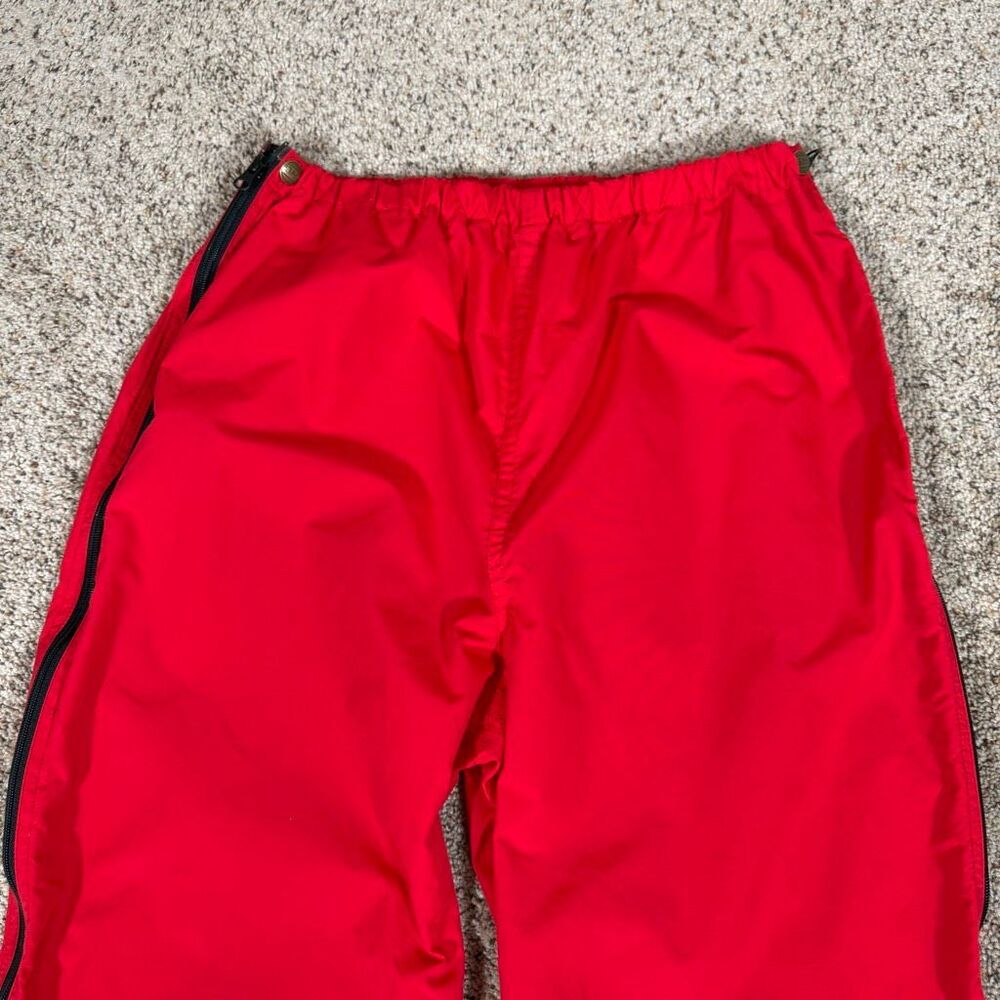 L.L. Bean Mens Full Side Zip Red Hiking Climbing  Nylon Windbreaker Pant Medium - Picture 6 of 7